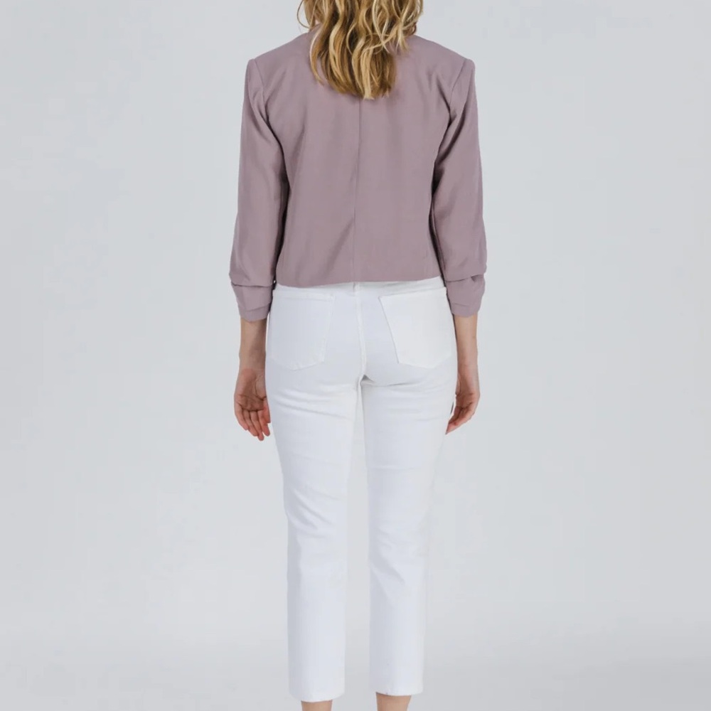 Lavender Open-Front Blazer - Picture 4 of 5